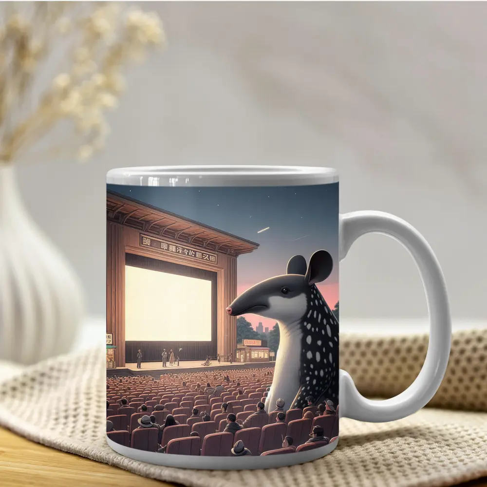 Giant Tapir Watching Outdoor Cinema Night – Mugs