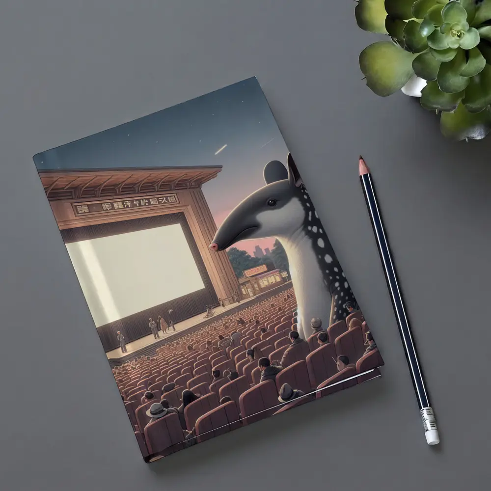 Giant Tapir Watching Outdoor Cinema Night – Notebooks