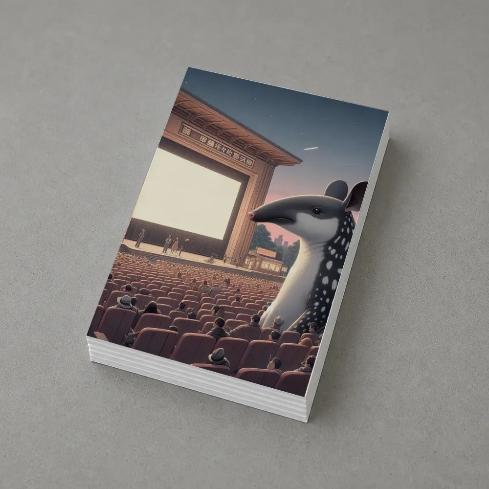 Giant Tapir Watching Outdoor Cinema Night – Postcards