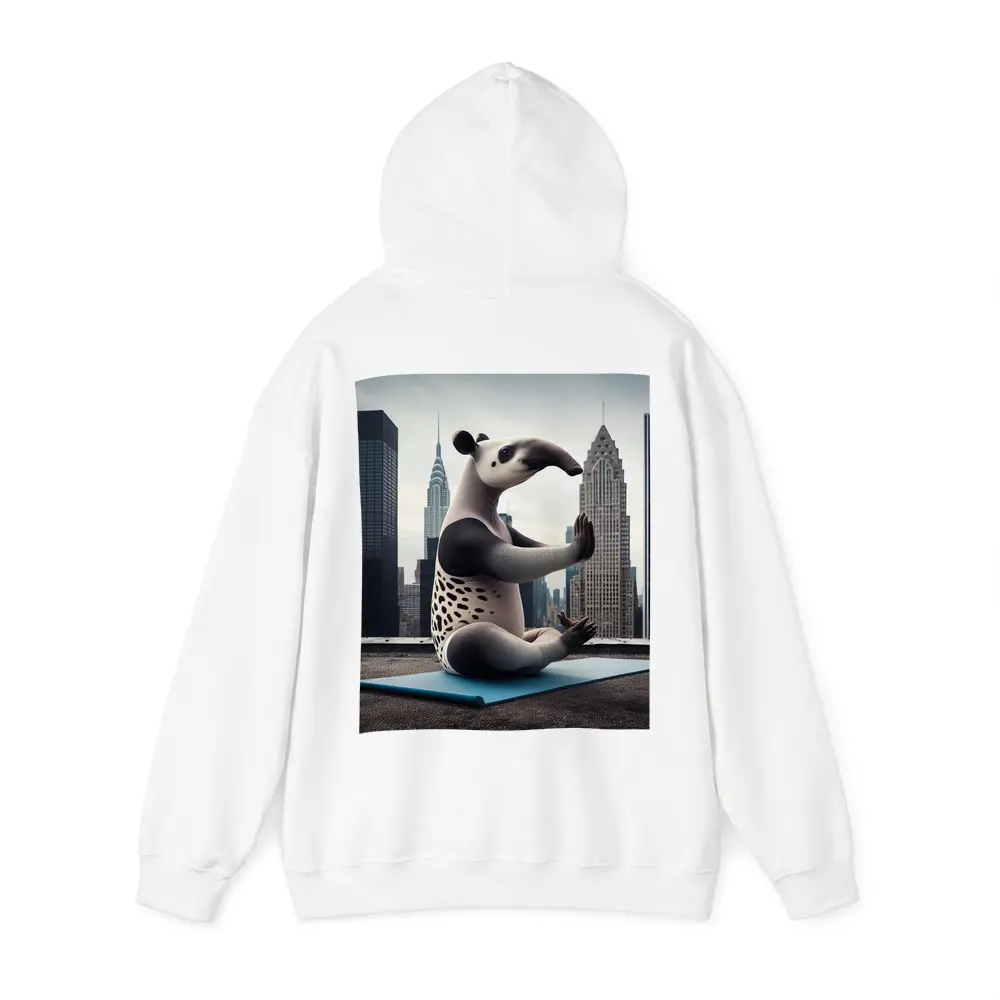 Tapir Doing Yoga City Skyline – Hoodies