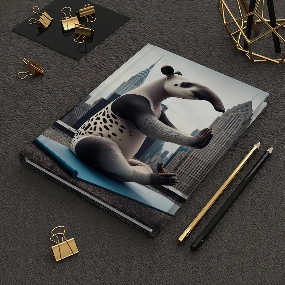 Tapir Doing Yoga City Skyline – Notebooks