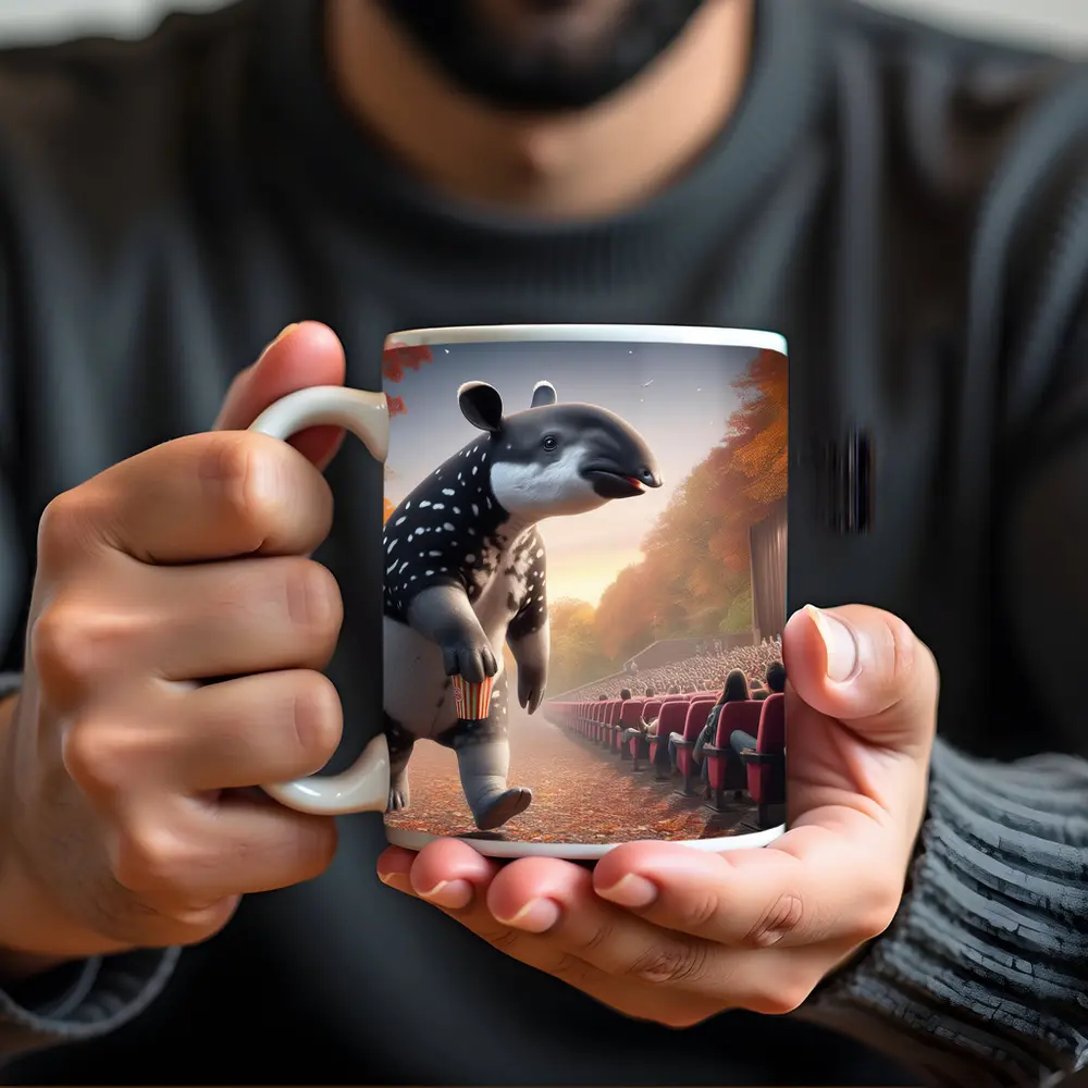 Tapir With Popcorn At Outdoor Cinema – Mugs