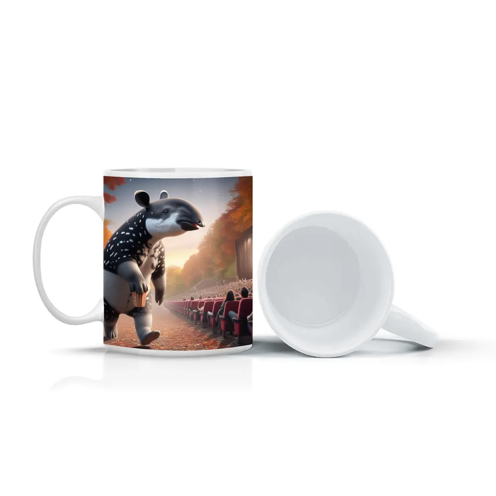 Tapir With Popcorn At Outdoor Cinema – Mugs