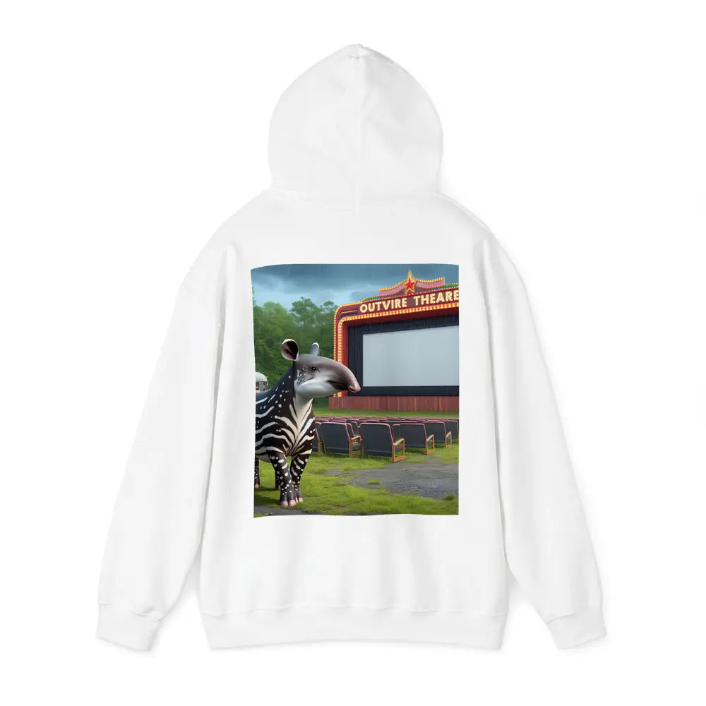 Baby Tapir At Rainy Outdoor Movie Theatre – Hoodies