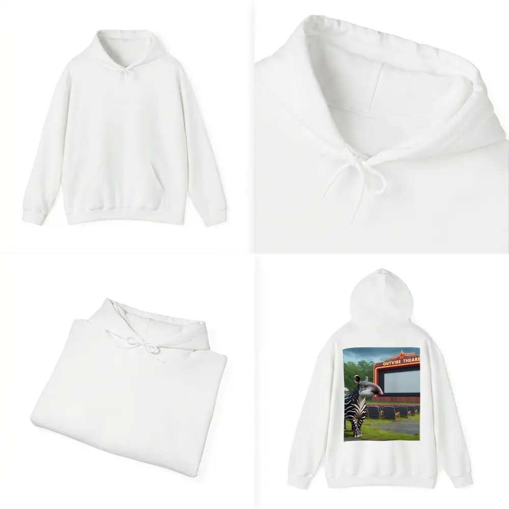 Baby Tapir At Rainy Outdoor Movie Theatre – Hoodies