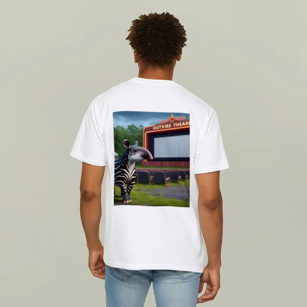 Baby Tapir At Rainy Outdoor Movie Theatre – T-Shirts