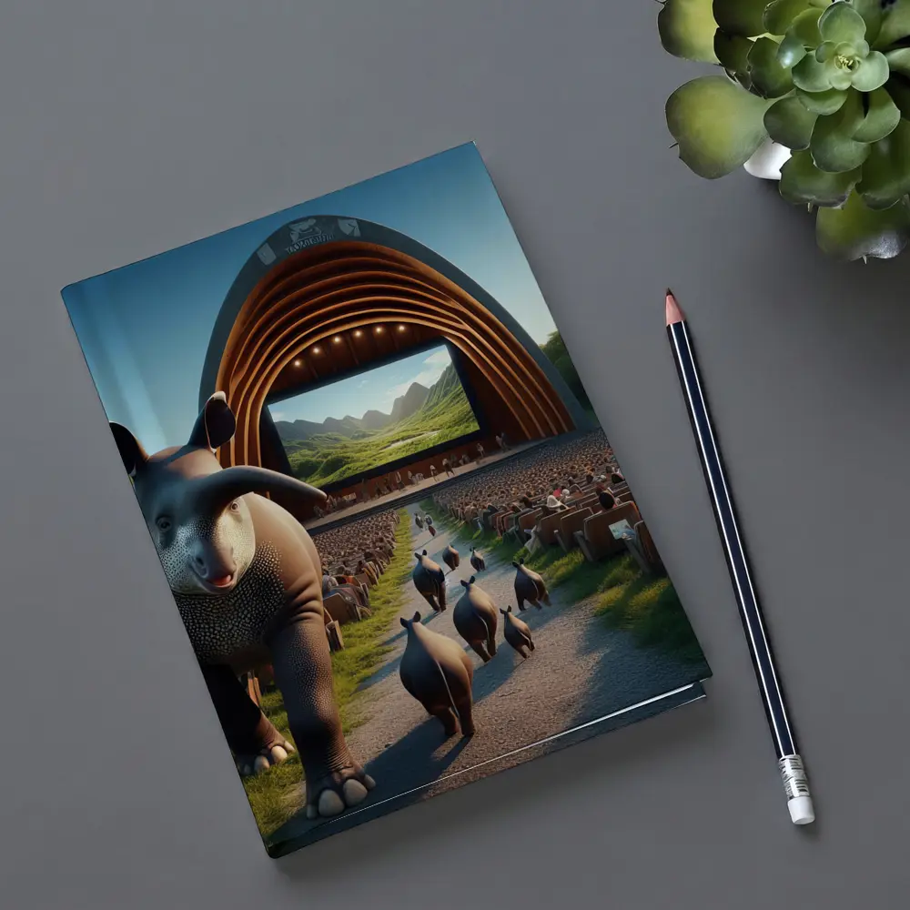 Tapirs Walking Through Outdoor Theater Crowd – Notebooks