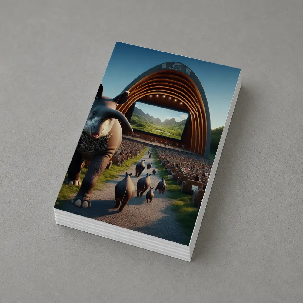 Tapirs Walking Through Outdoor Theater Crowd – Postcards
