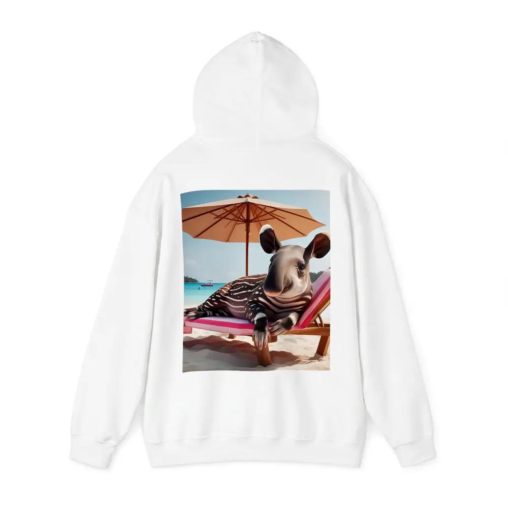 Baby Tapir Relaxing On Sunny Beach – Hoodies