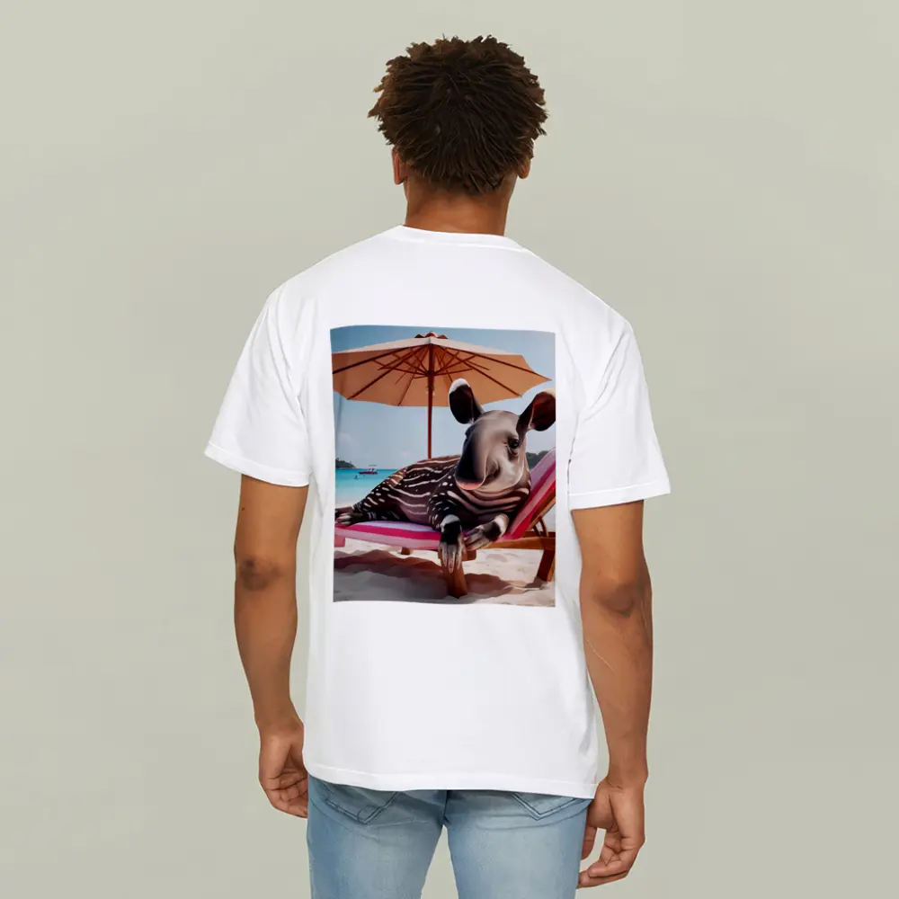 Baby Tapir Relaxing On Sunny Beach – T-Shirts