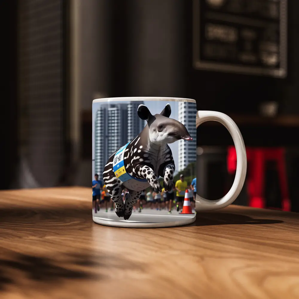 Baby Tapir Running City Marathon Race – Mugs
