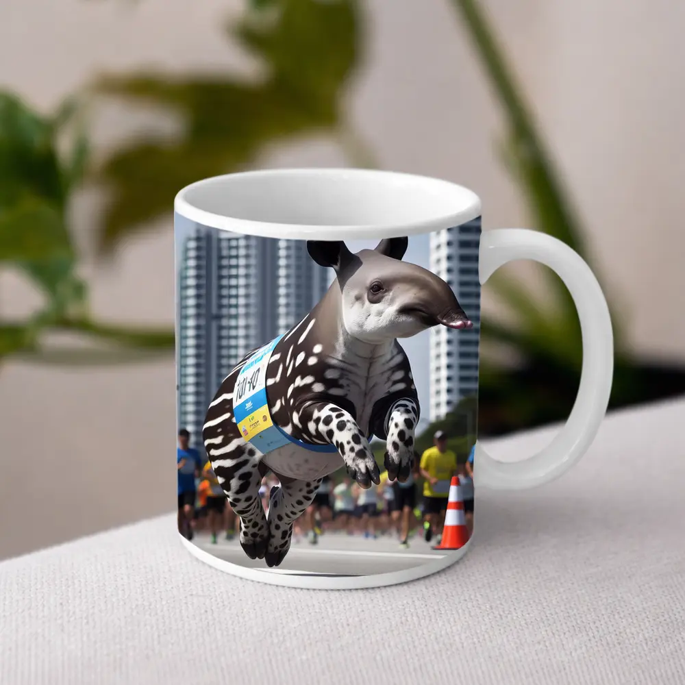 Baby Tapir Running City Marathon Race – Mugs