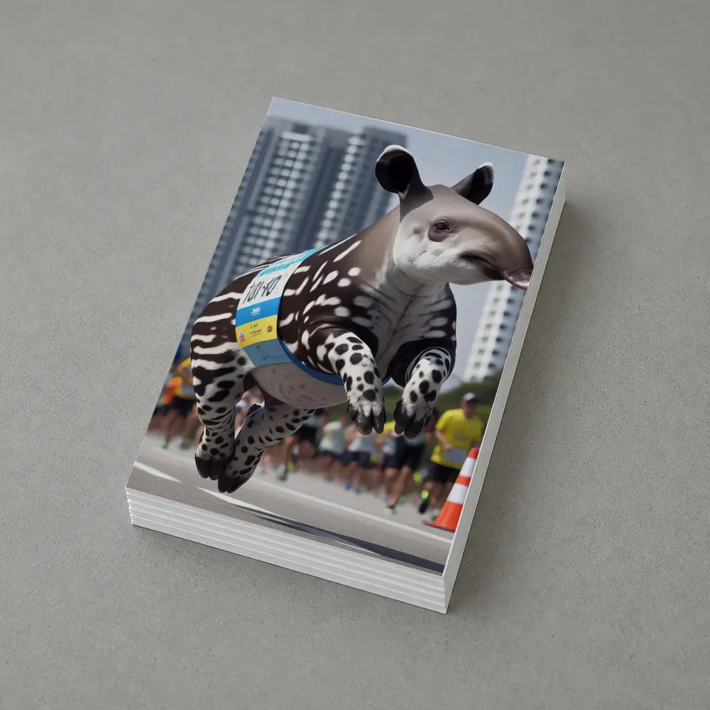 Baby Tapir Running City Marathon Race – Postcards