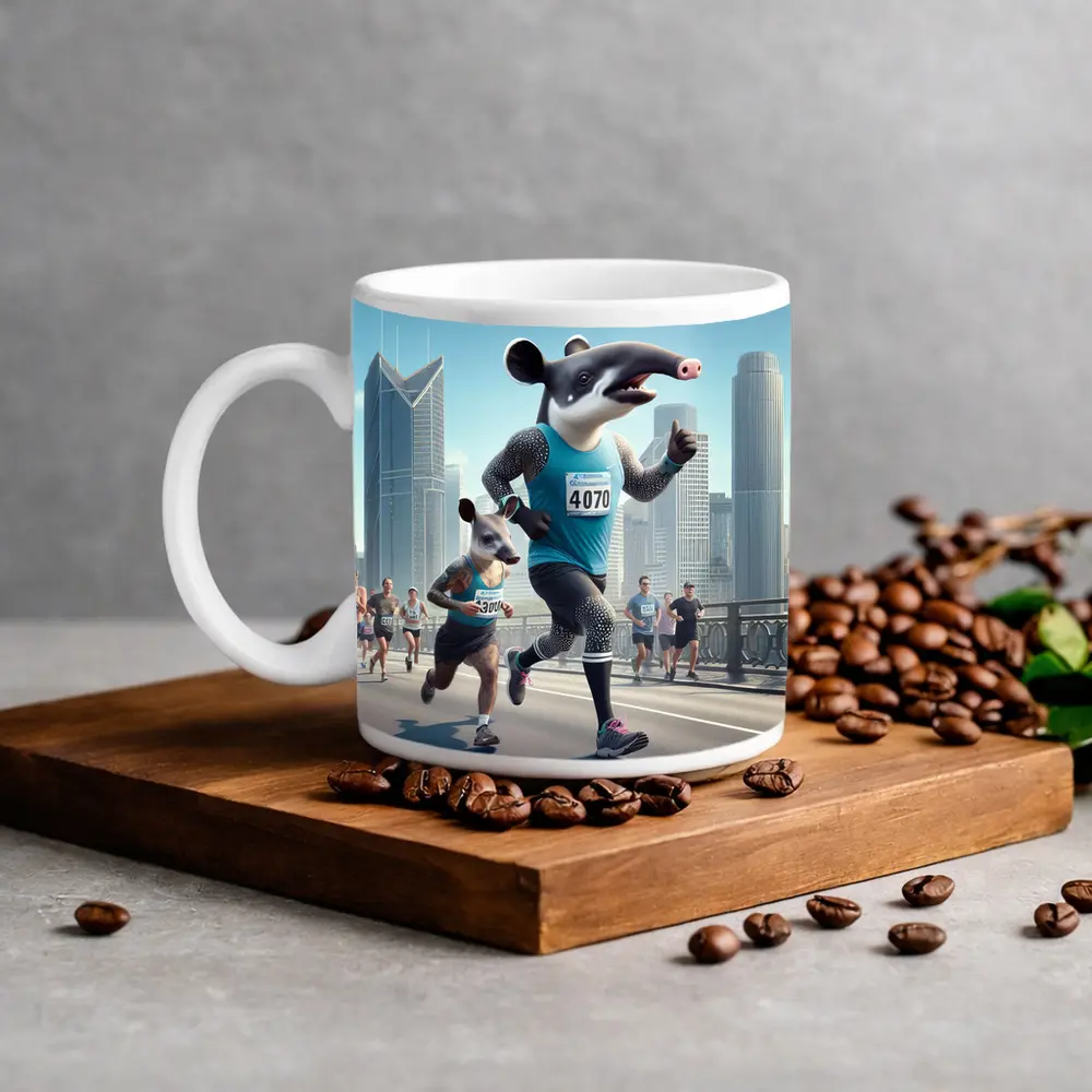 Tapir And Badger Running City Marathon – Mugs
