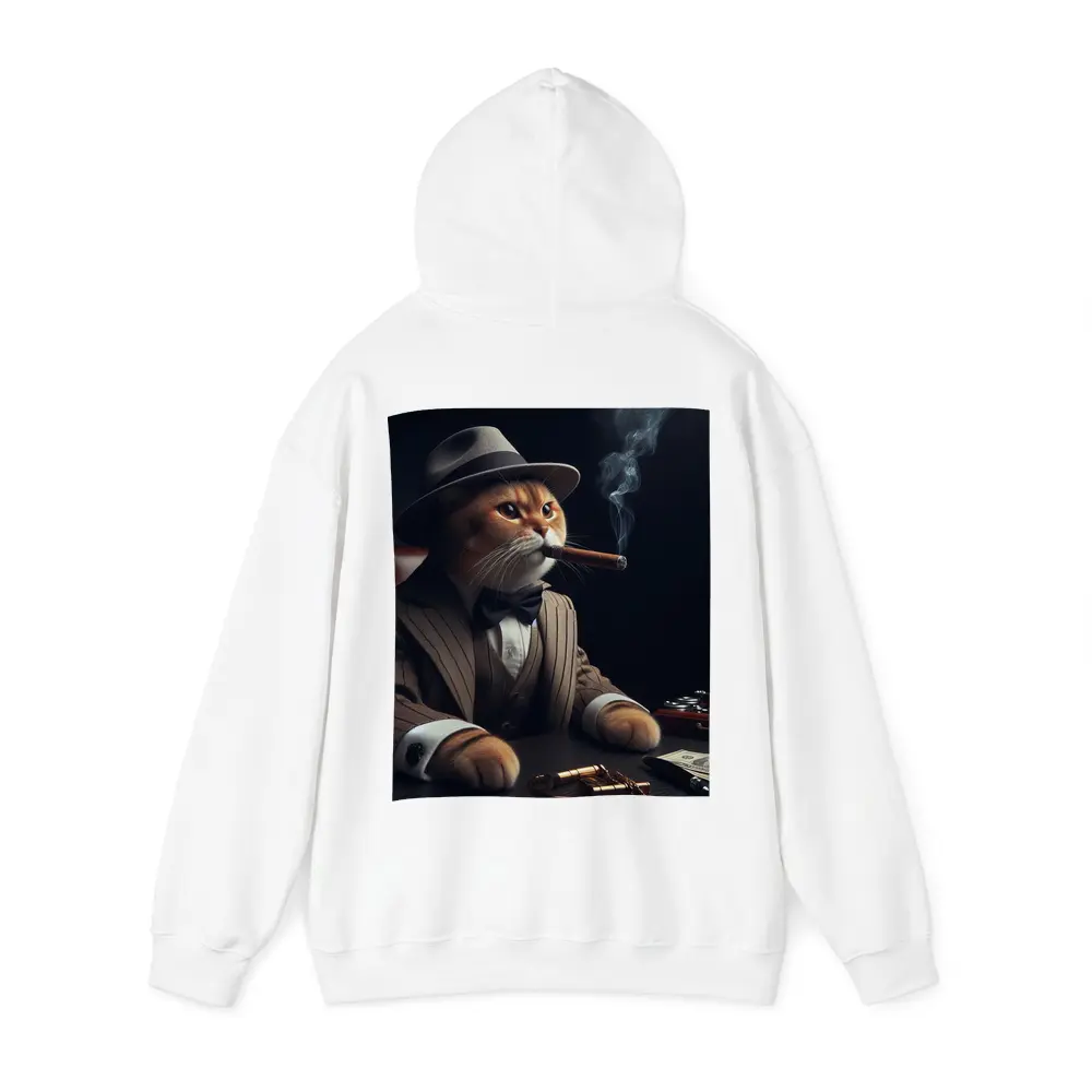 Gangster Cat Pinstripe Suit Cigar Dark – Hoodies
