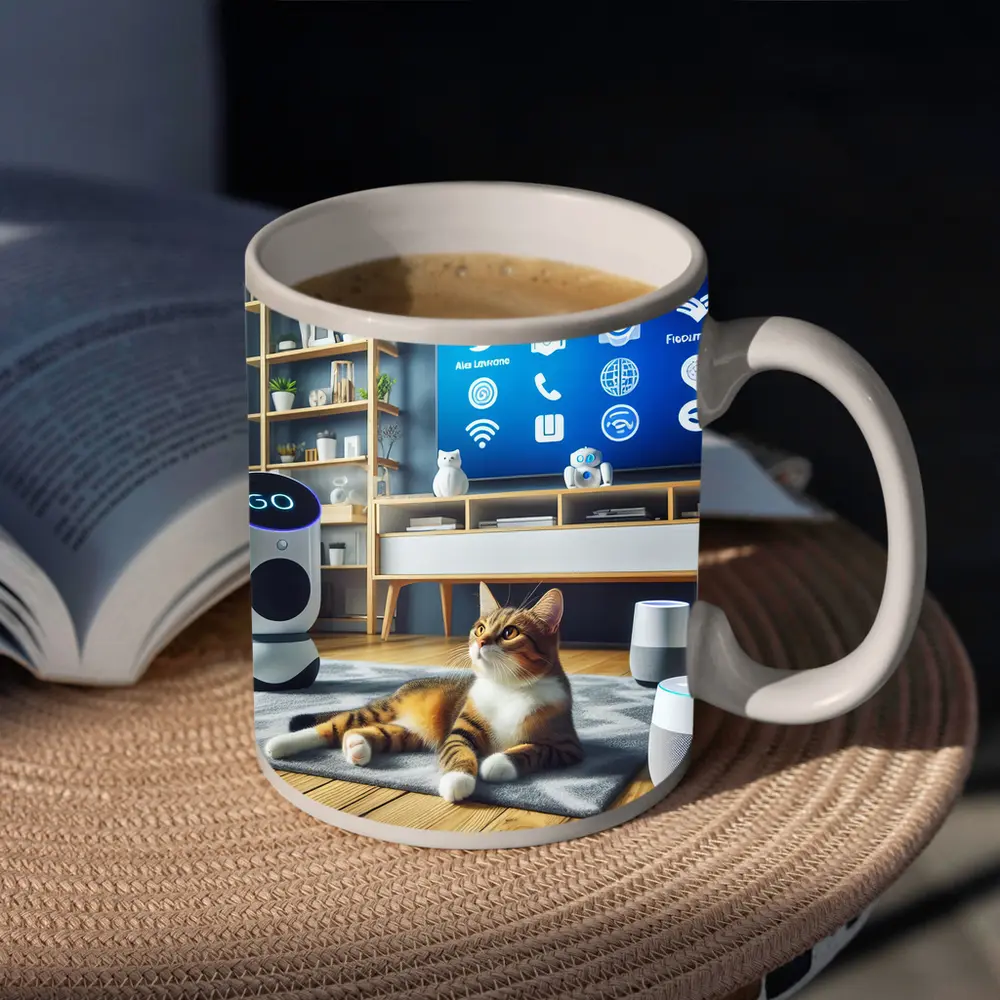 Tabby Cat Smart Home Living Room – Mugs
