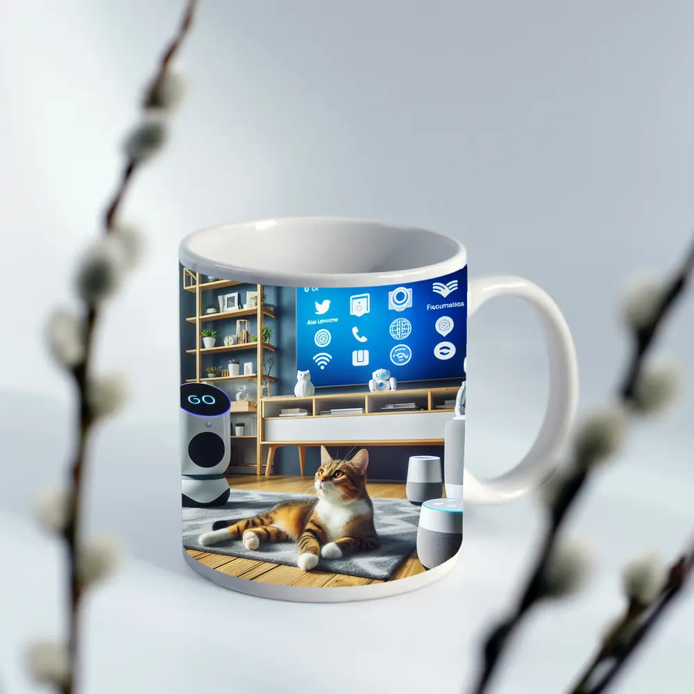 Tabby Cat Smart Home Living Room – Mugs
