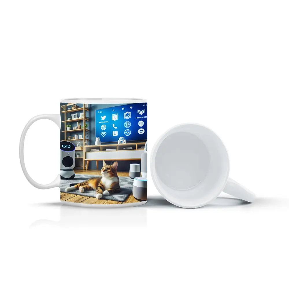 Tabby Cat Smart Home Living Room – Mugs