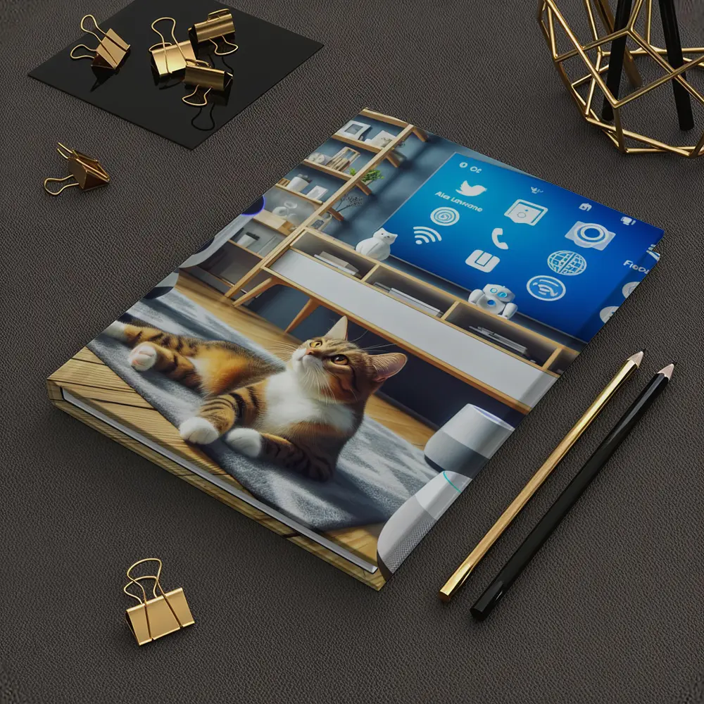 Tabby Cat Smart Home Living Room – Notebooks