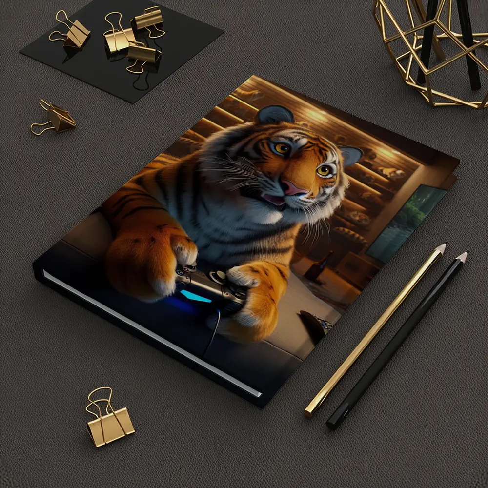 Tiger Gaming on Couch Cozy Room – Notebooks