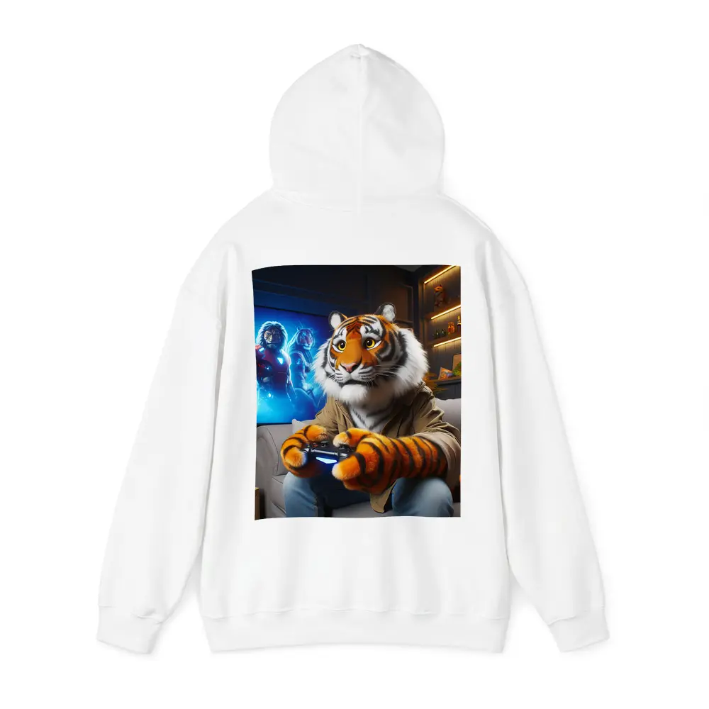 Tiger Gaming Controller Couch Neon Room – Hoodies