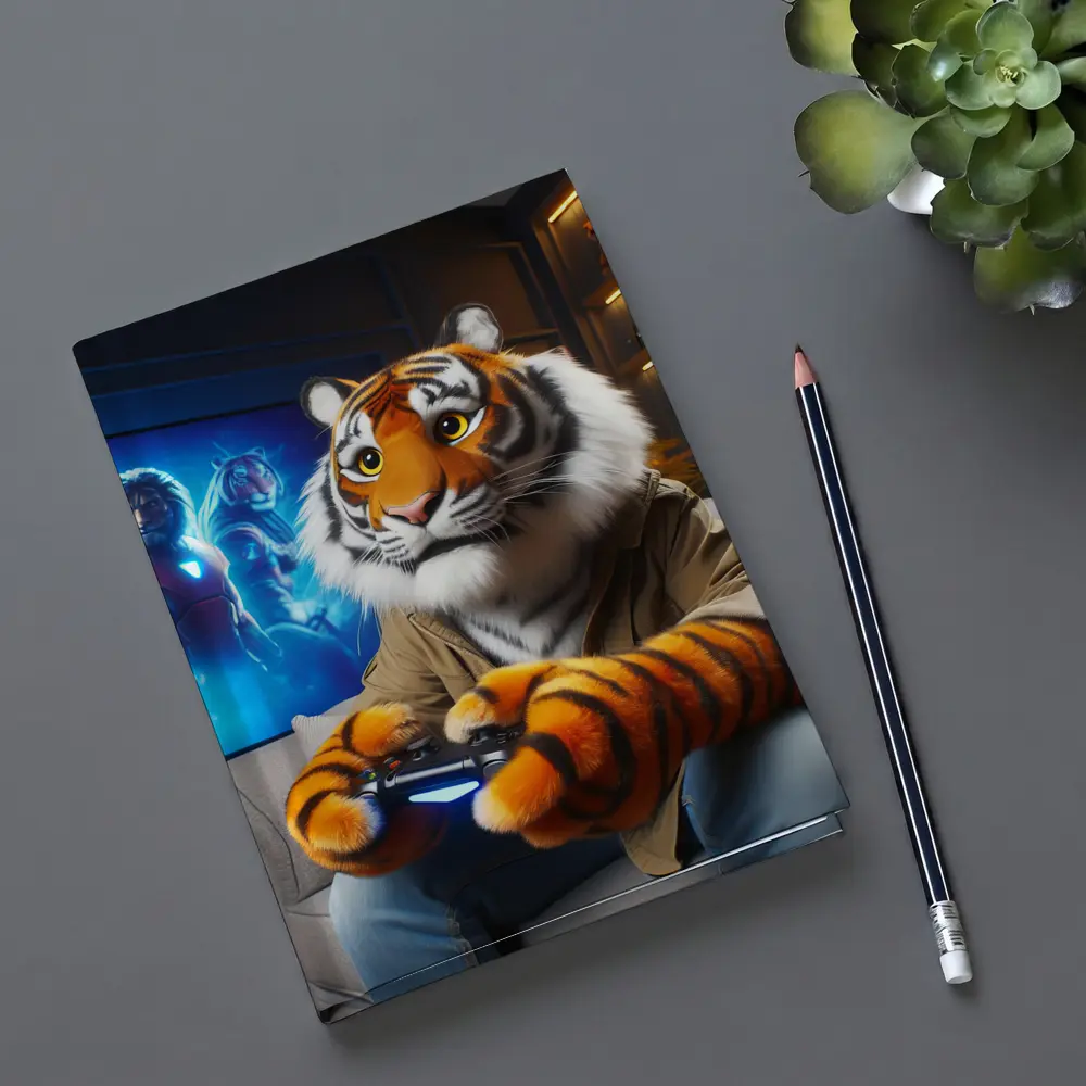Tiger Gaming Controller Couch Neon Room – Notebooks
