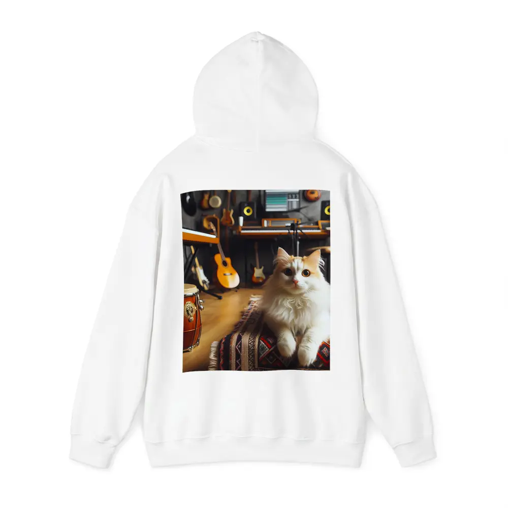 Turkish Van Cat in Music Studio – Hoodies