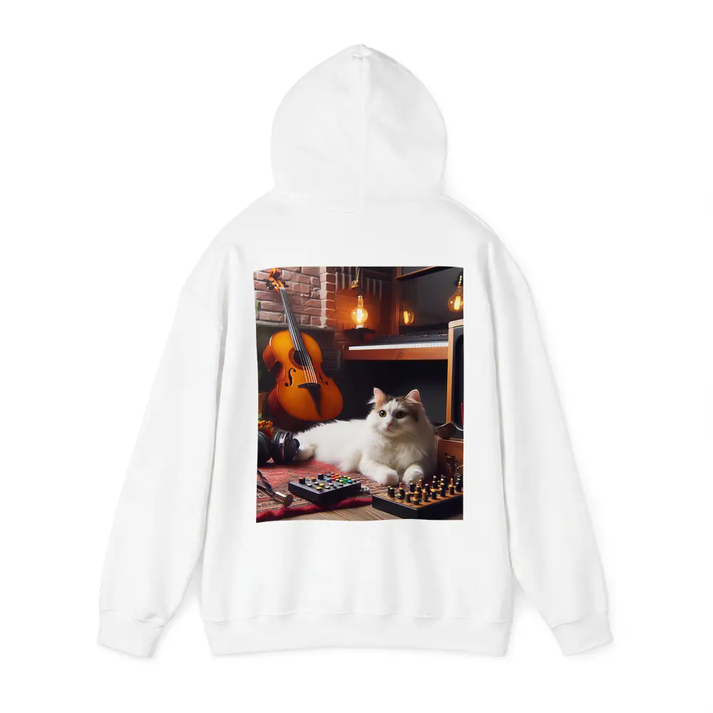 Turkish Van Cat Music Room Cozy Interior – Hoodies