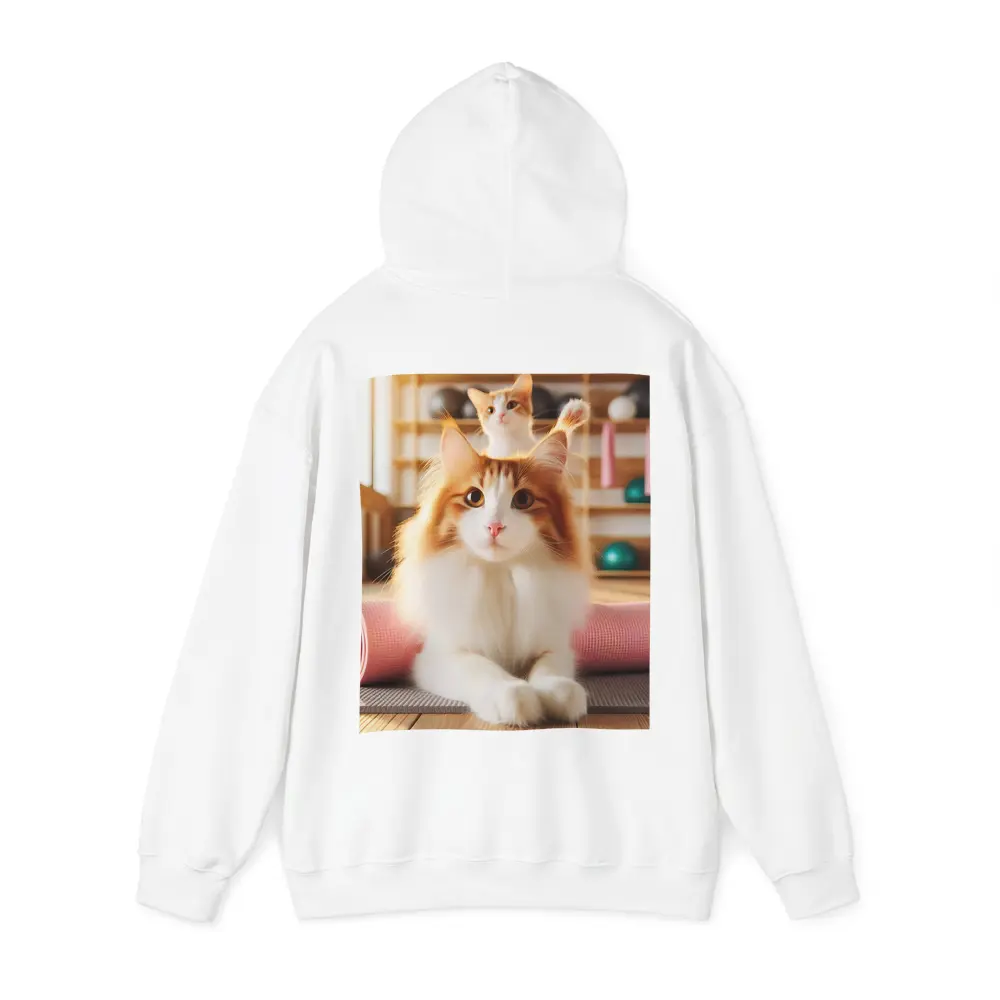 Fluffy Orange Cat Yoga Studio Workout – Hoodies