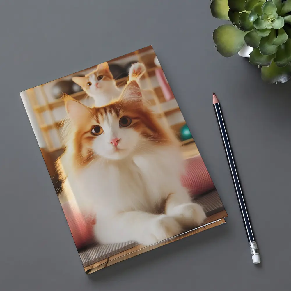 Fluffy Orange Cat Yoga Studio Workout – Notebooks