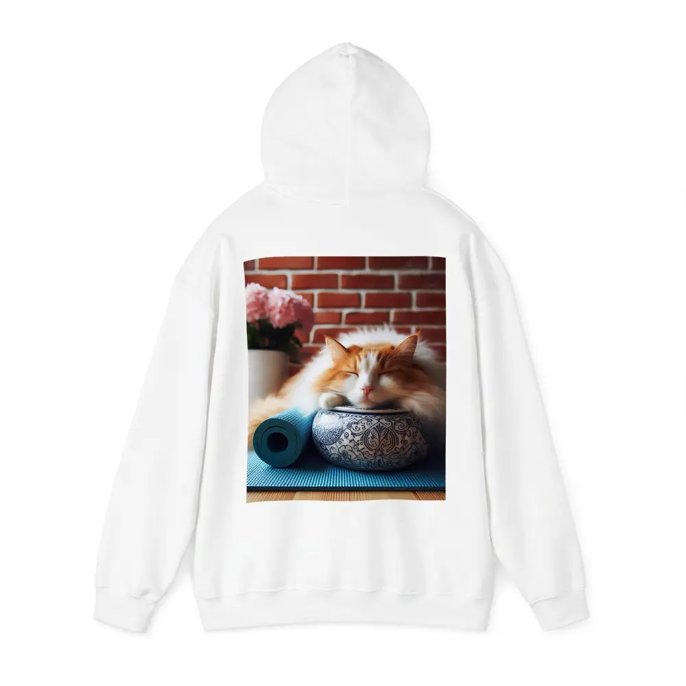 Sleeping Orange Cat Yoga Mat Brick Wall – Hoodies