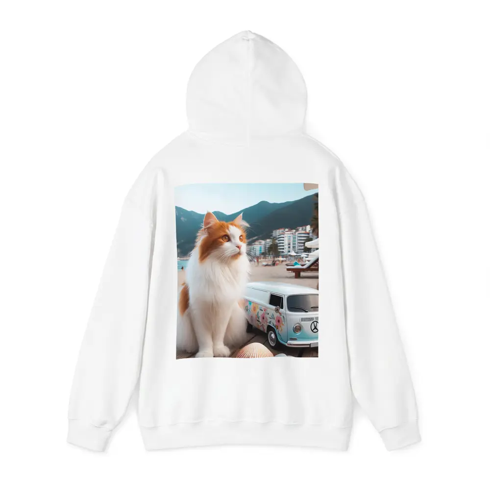 Turkish Van Cat Beach Retro Floral Van – Hoodies