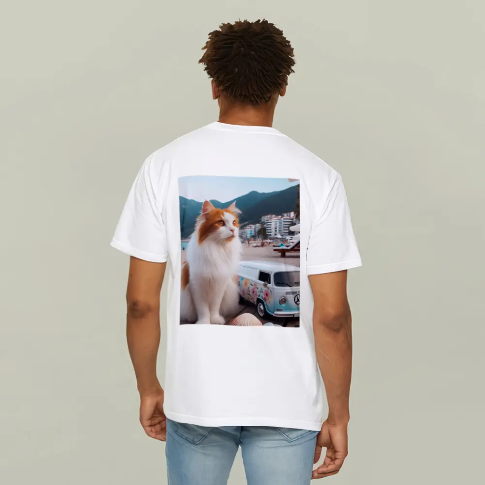 Turkish Van Cat Beach Retro Floral Van – T-Shirts
