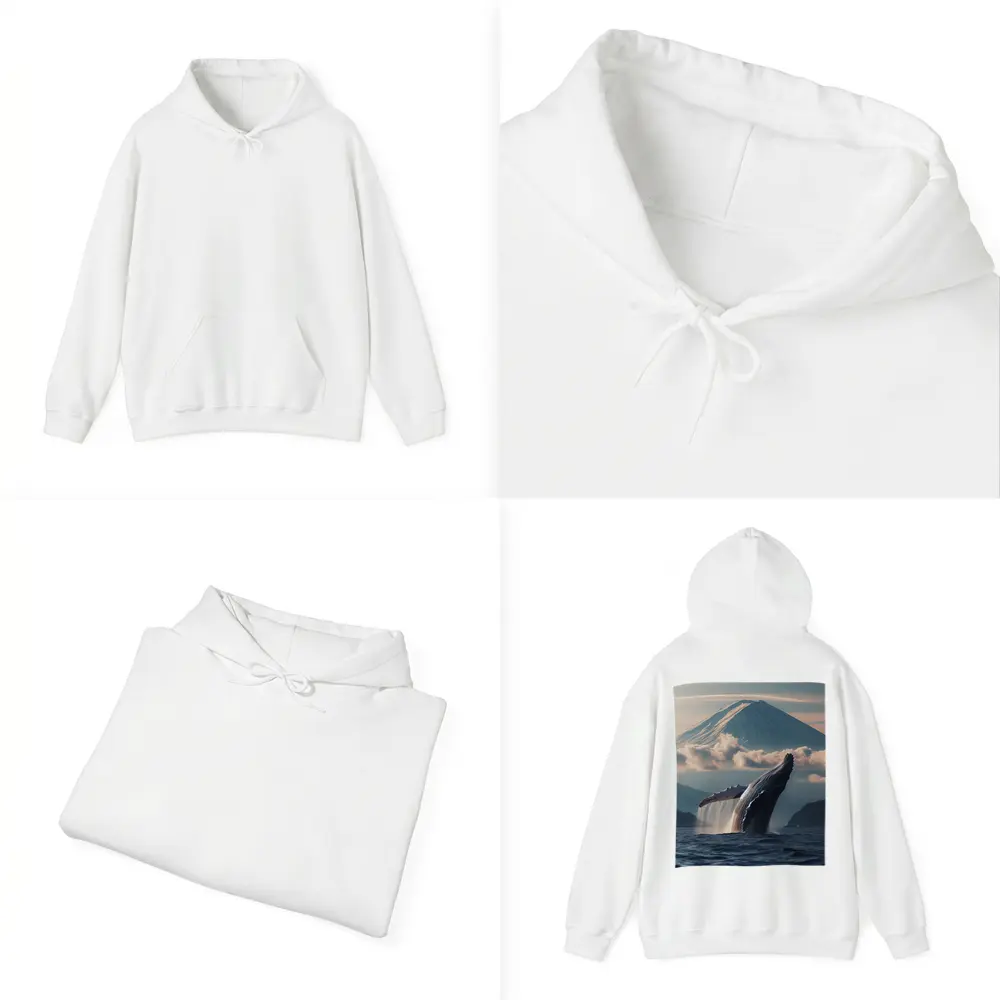 Humpback Whale Breaching Near Mount Fuji – Hoodies