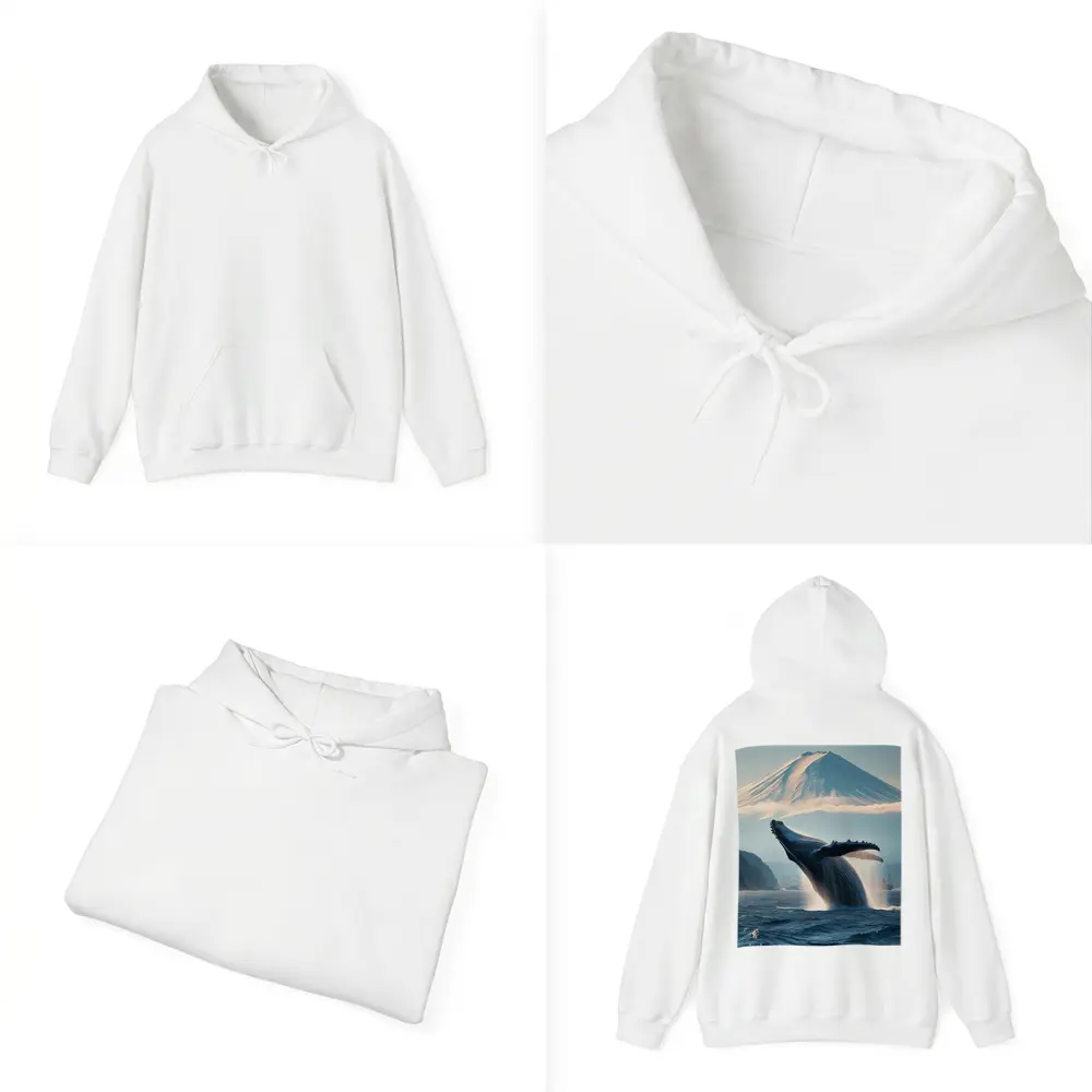 Humpback Whale Breaching Near Mount Fuji – Hoodies