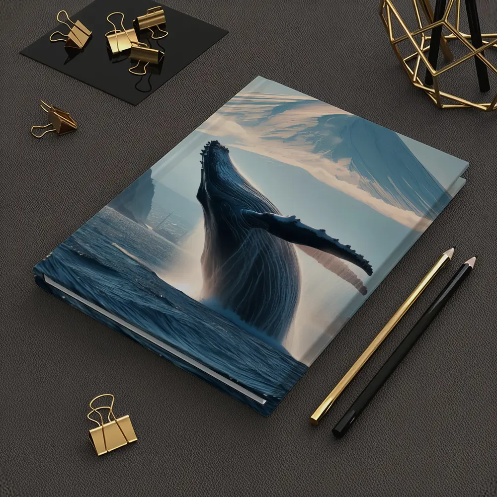 Humpback Whale Breaching Near Mount Fuji – Notebooks