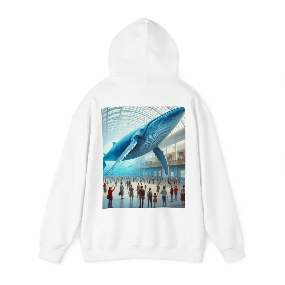 Blue Whale Floating Inside Museum Hall – Hoodies