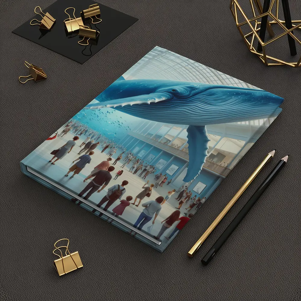 Blue Whale Floating Inside Museum Hall – Notebooks