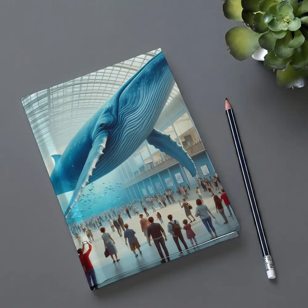 Blue Whale Floating Inside Museum Hall – Notebooks