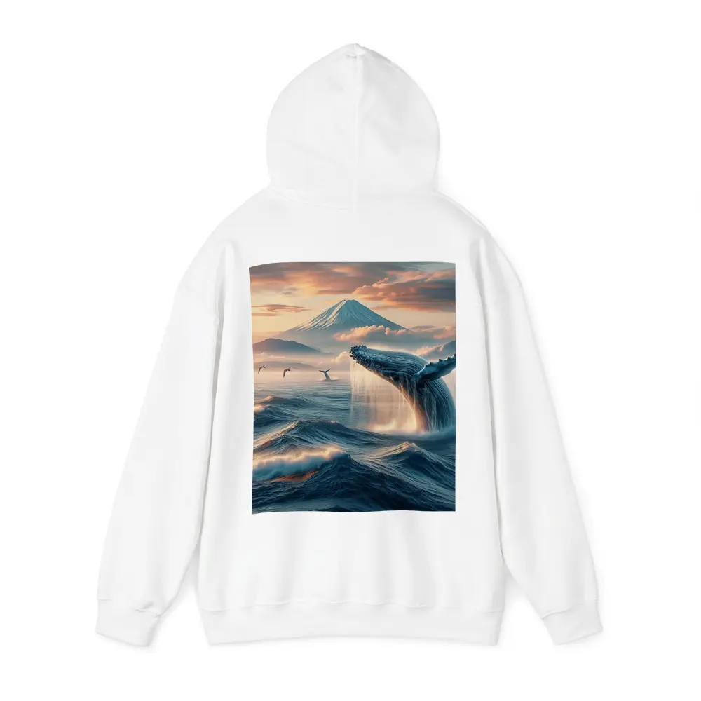 Humpback Whale Breaching Mount Fuji Sunset – Hoodies