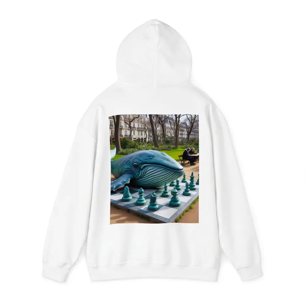 Blue Whale Chess Sculpture Paris Park – Hoodies