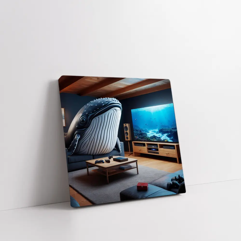 Humpback Whale Chilling In Living Room – Wall Art