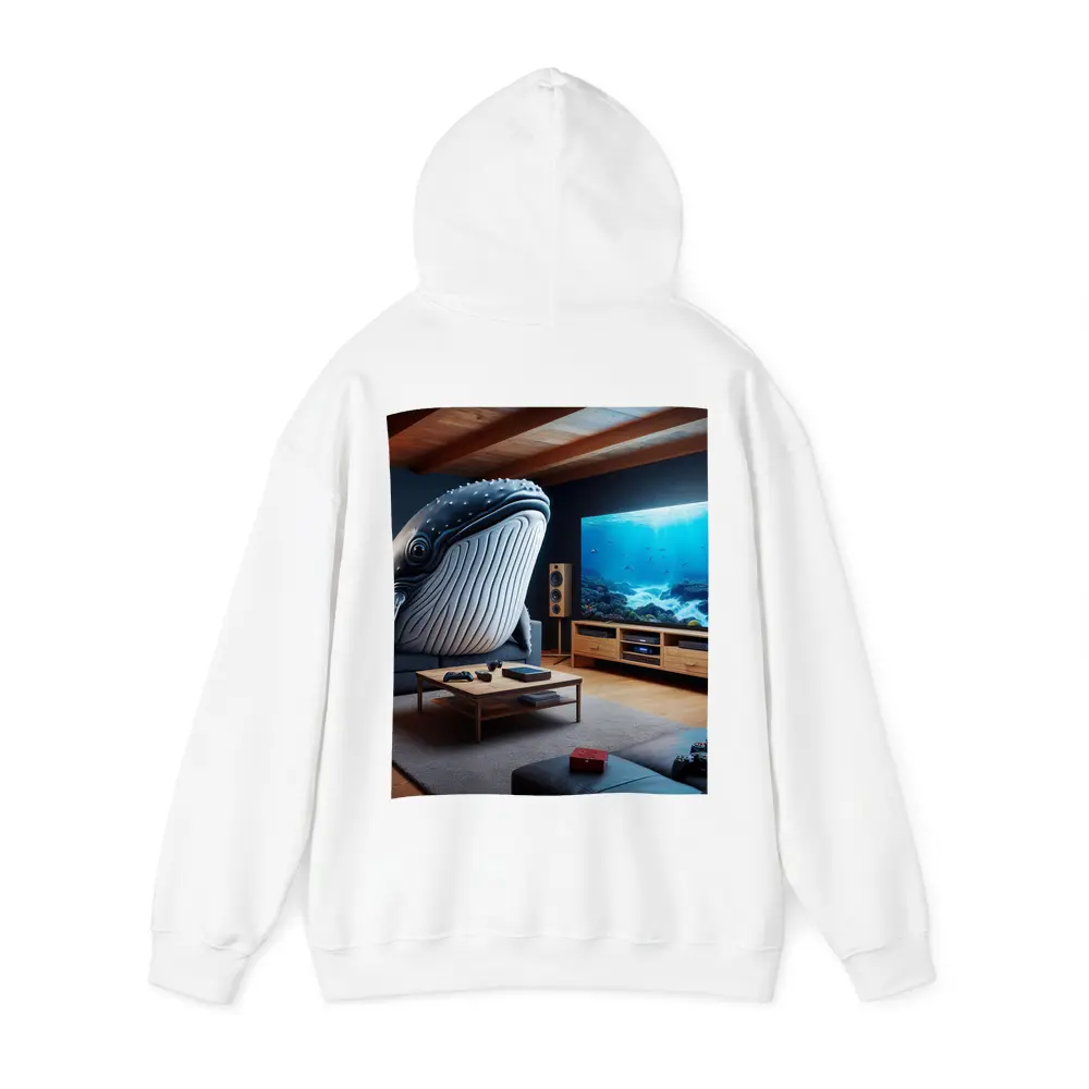 Humpback Whale Chilling In Living Room – Hoodies
