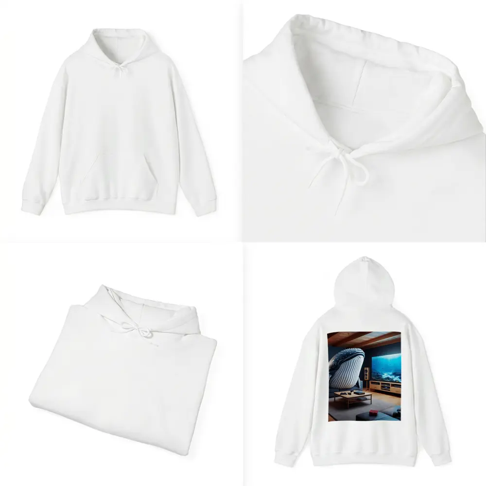 Humpback Whale Chilling In Living Room – Hoodies