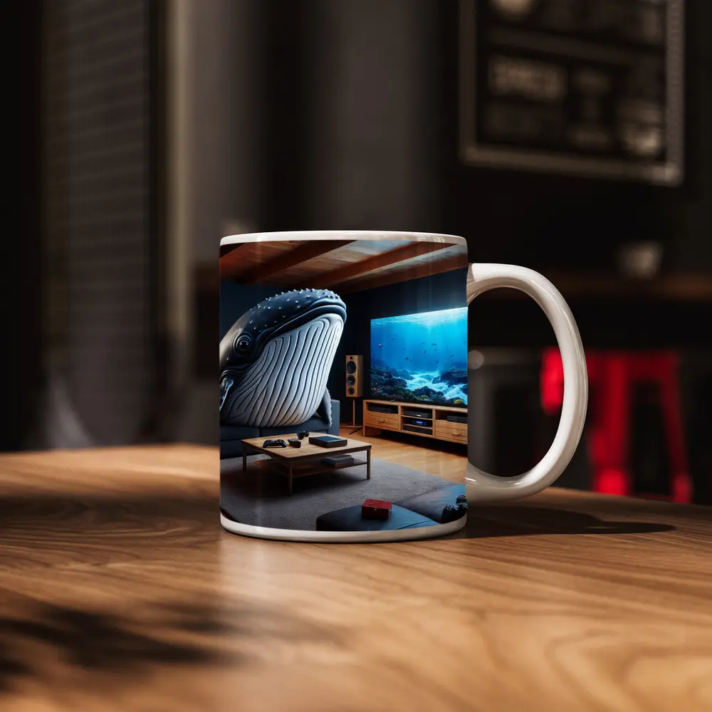 Humpback Whale Chilling In Living Room – Mugs