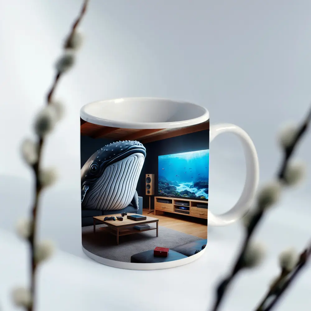 Humpback Whale Chilling In Living Room – Mugs