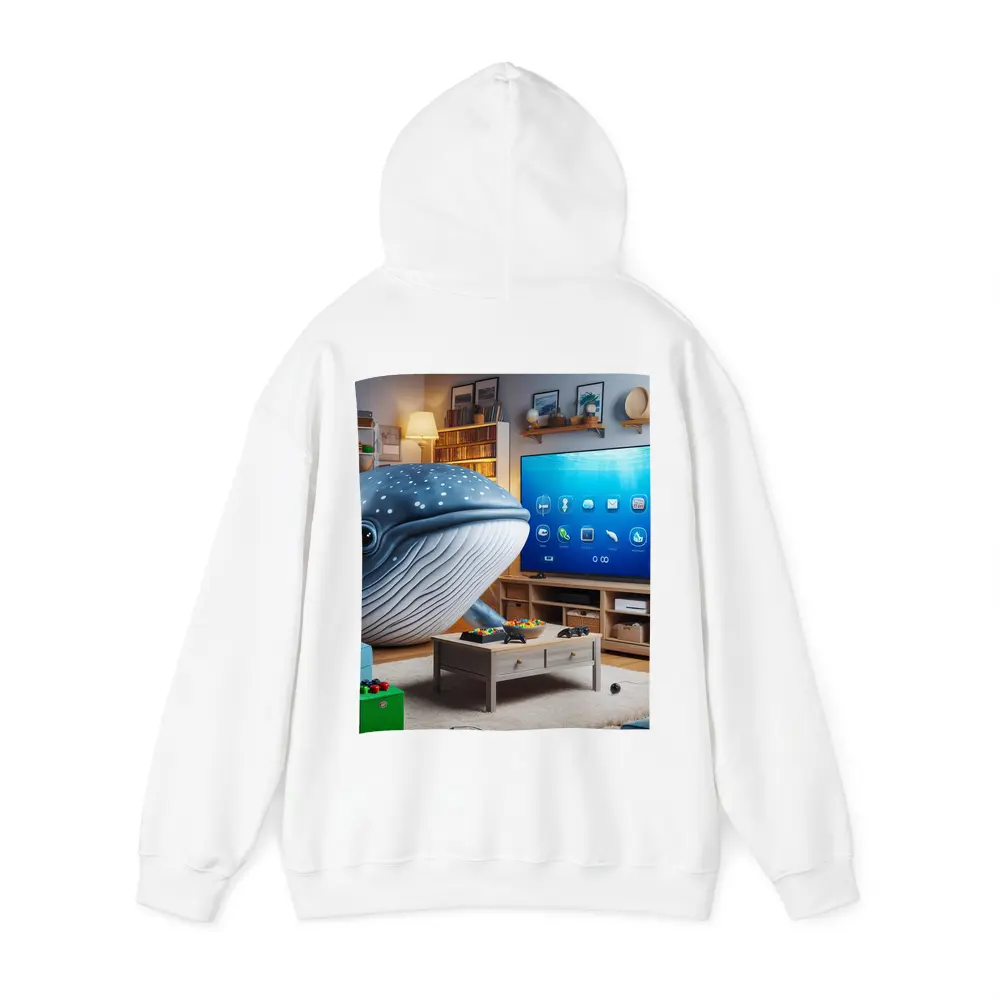 Whale Shark Relaxing In Cozy Living Room – Hoodies