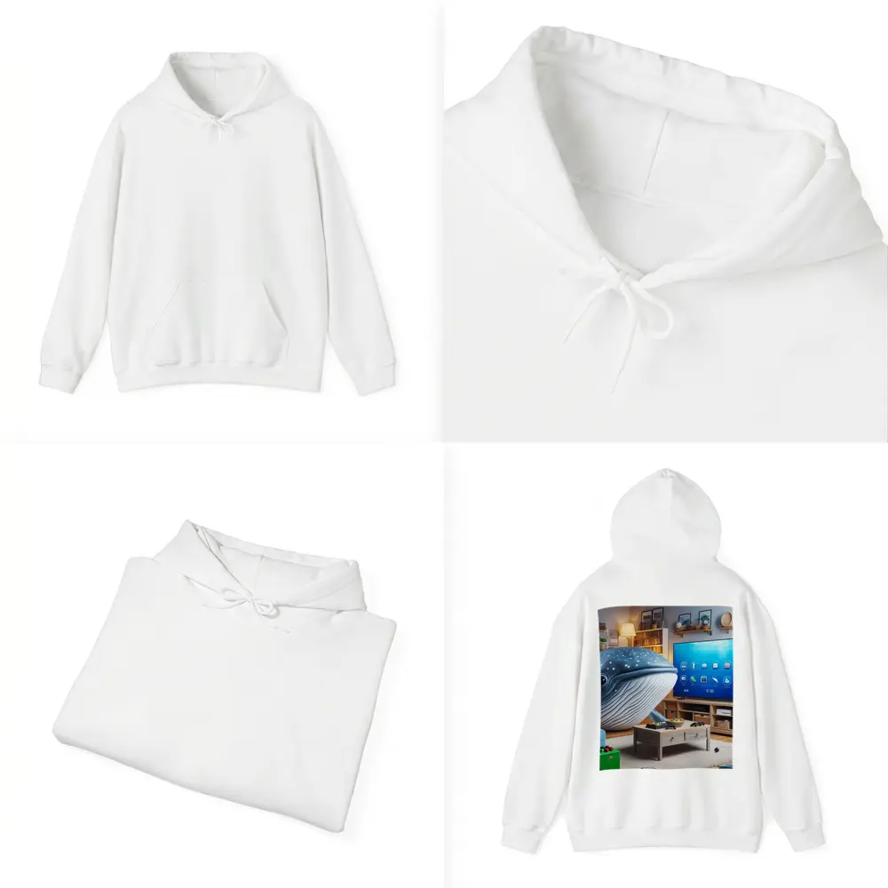 Whale Shark Relaxing In Cozy Living Room – Hoodies