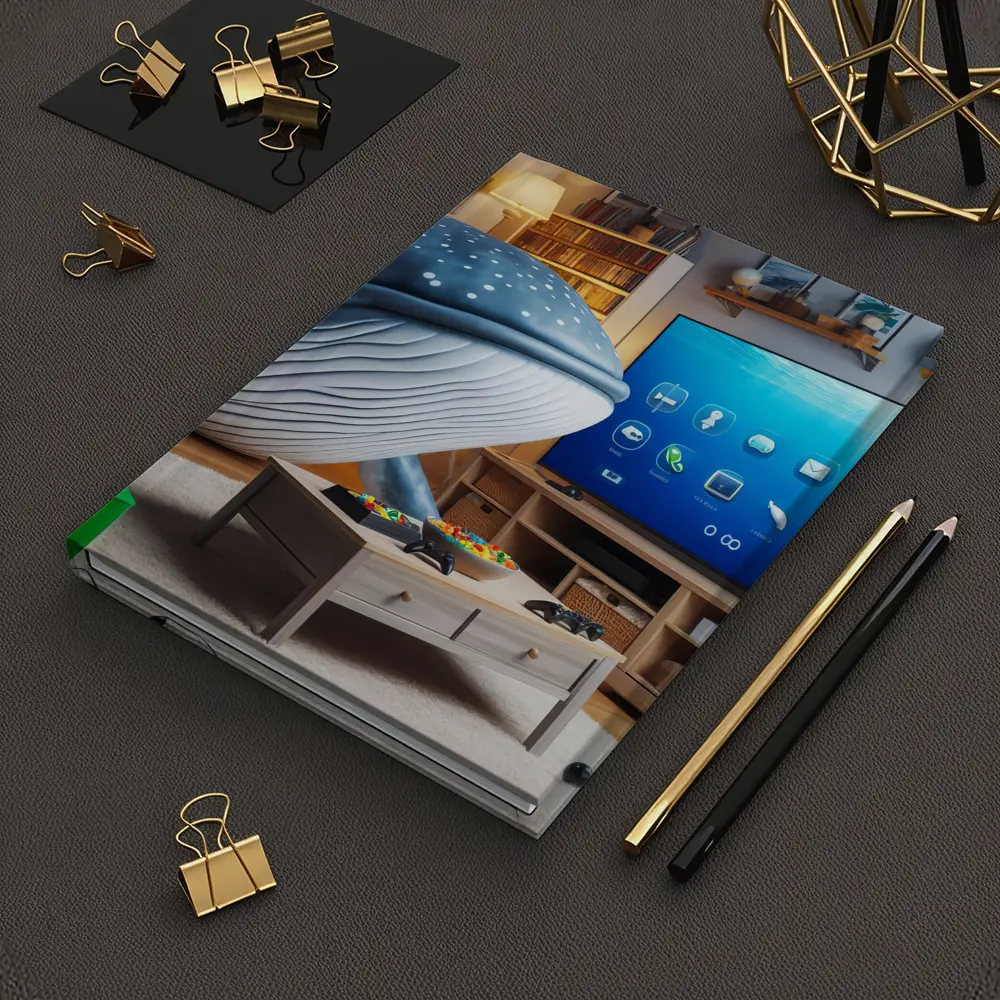 Whale Shark Relaxing In Cozy Living Room – Notebooks