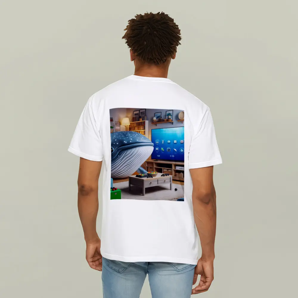 Whale Shark Relaxing In Cozy Living Room – T-Shirts